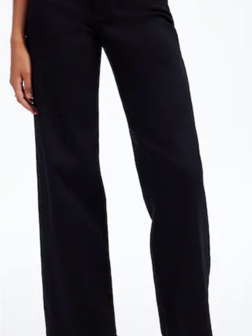 Madewell Black Wide-Leg Trousers